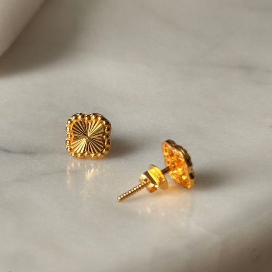 Cute Clover Pair | 18ct Gold, 6.5mm