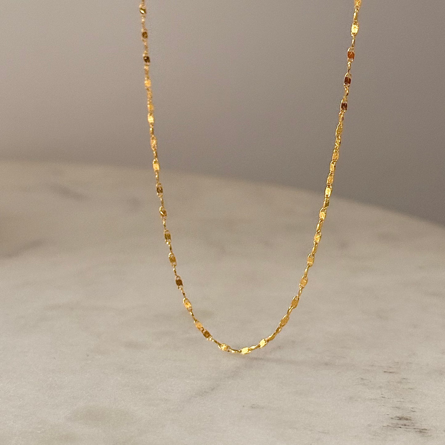 22ct Gold minimalist necklace | 18 inches
