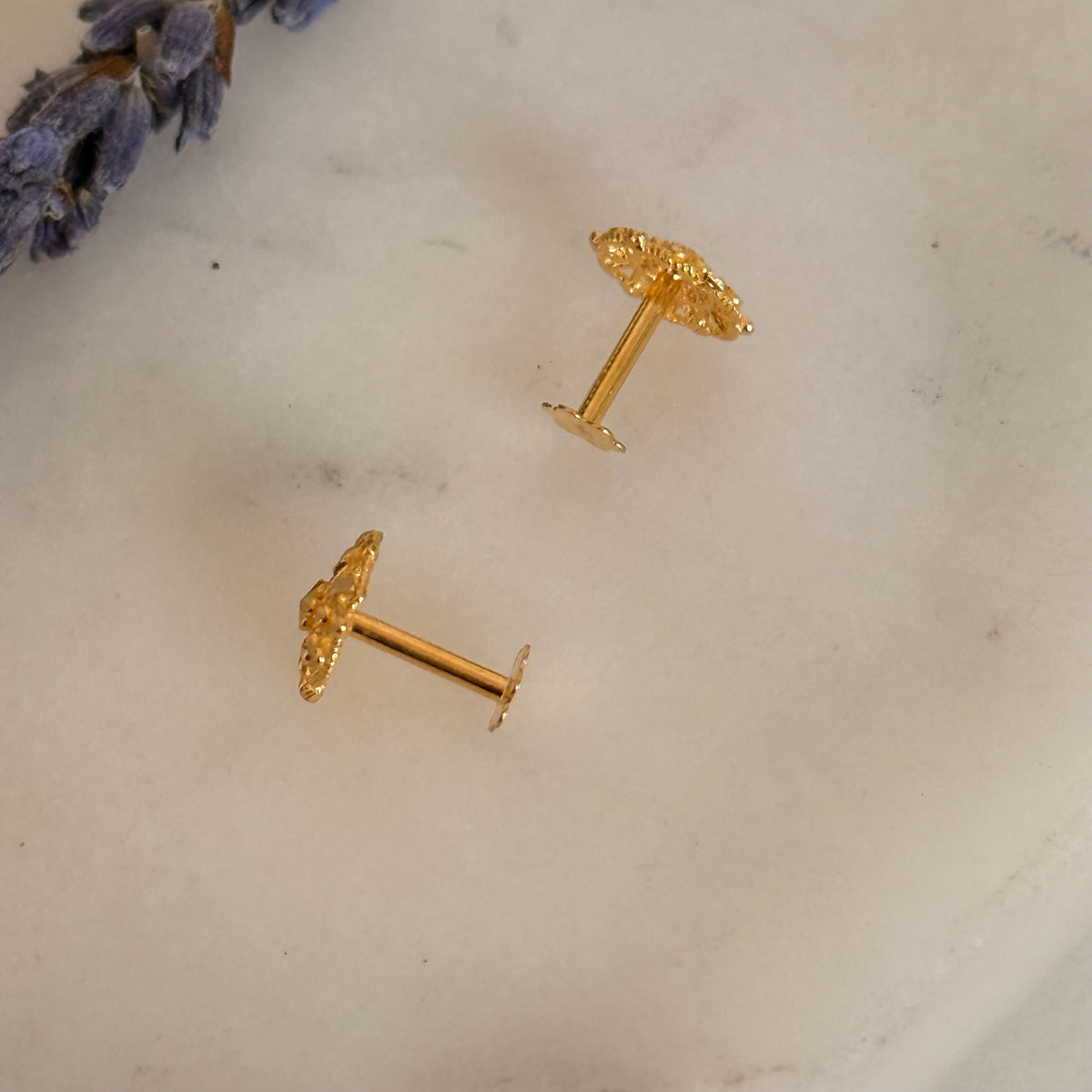 Autumnal Collection | Marigold, 18ct Gold Studs (8mm)