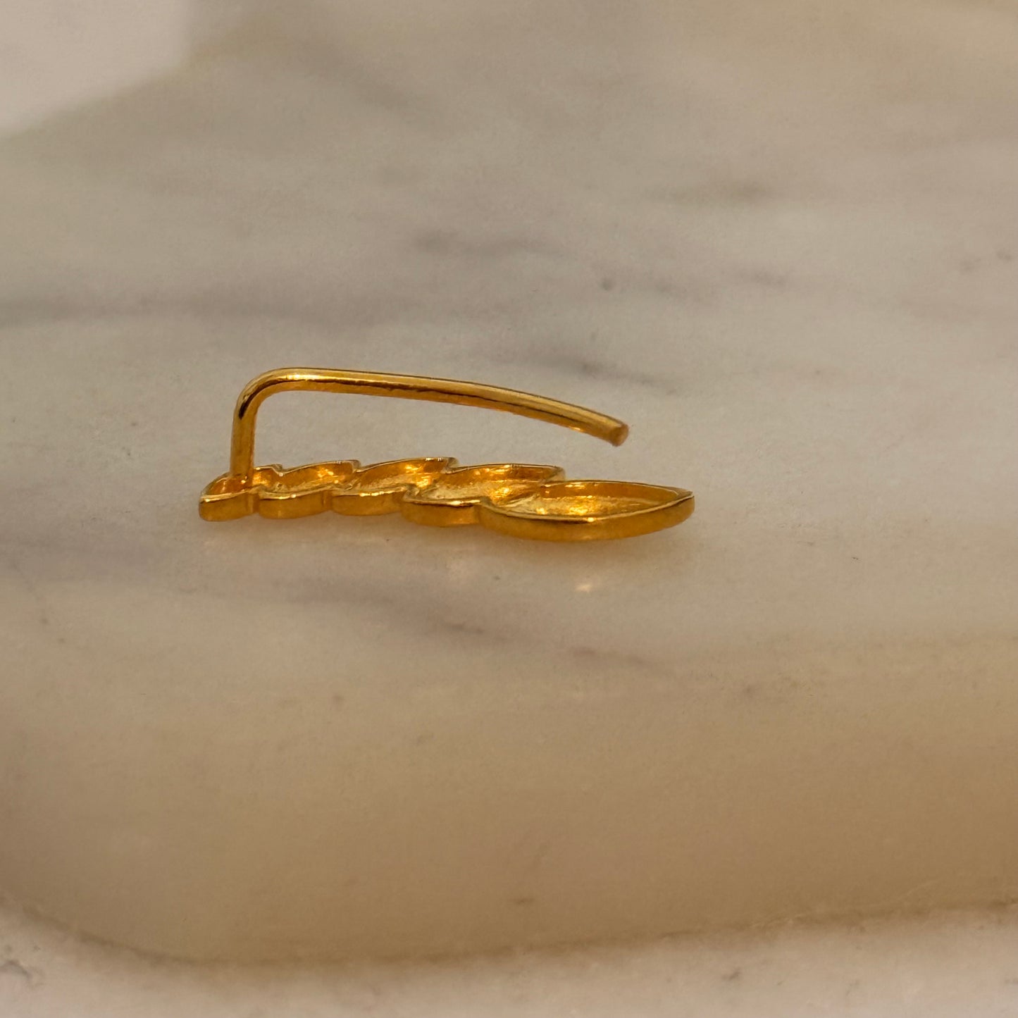 Autumnal | Leaf Climber Stud, 18ct