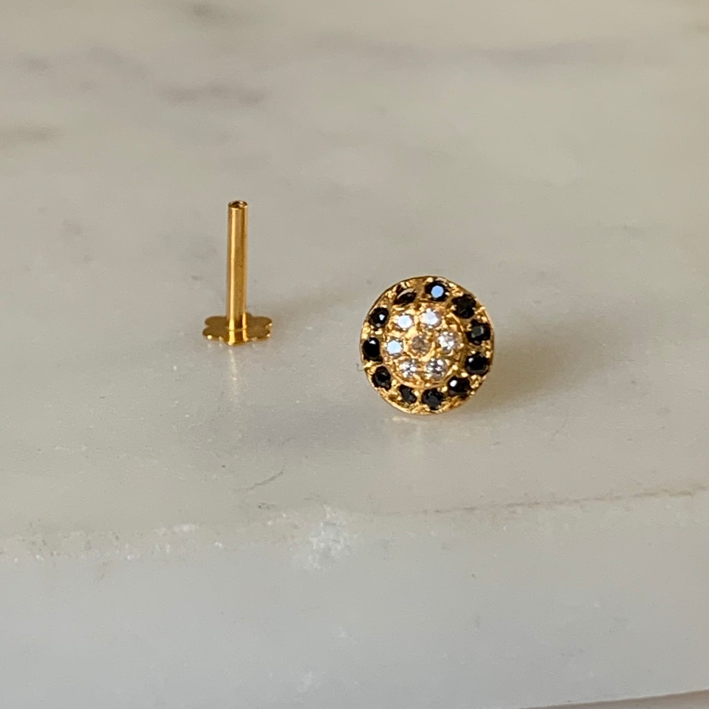 18ct Gold Single Stud | 7mm