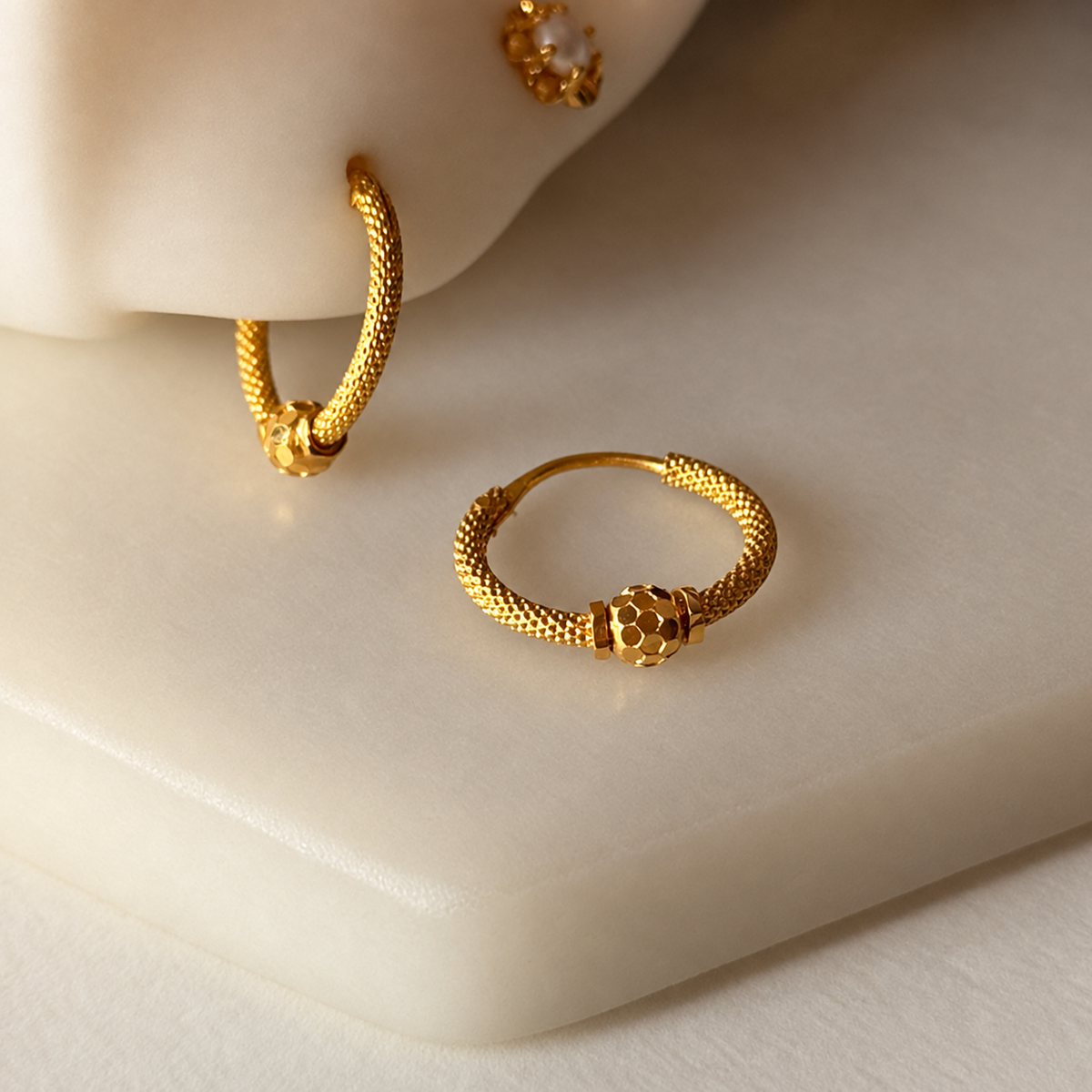 Jaipur | 22ct Gold Hoops (small - 10mm)