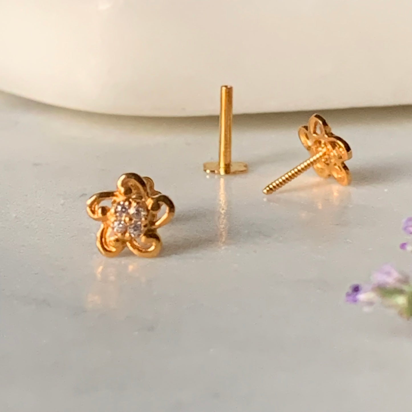 18ct Gold Stud Pair | 6mm