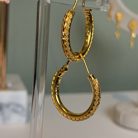 22ct Gold Hoops | medium