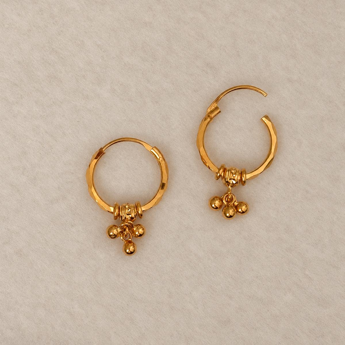 22ct petite hoop pair (12mm)