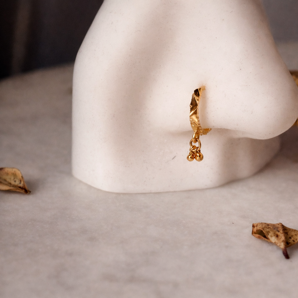 Chennai, 18ct triple dangly hoop | 8mm