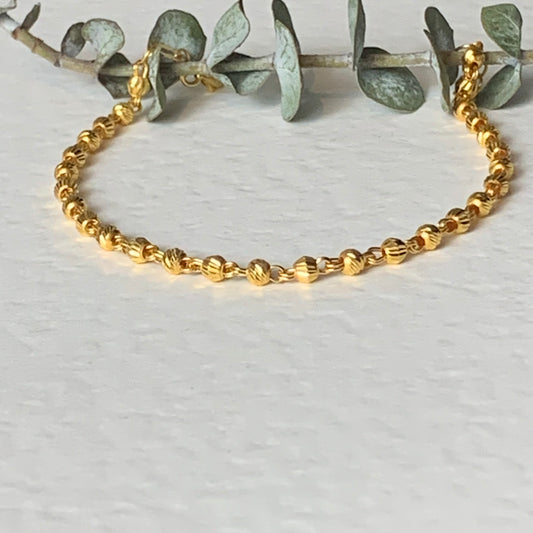 22ct gold beaded bracelet | s/m