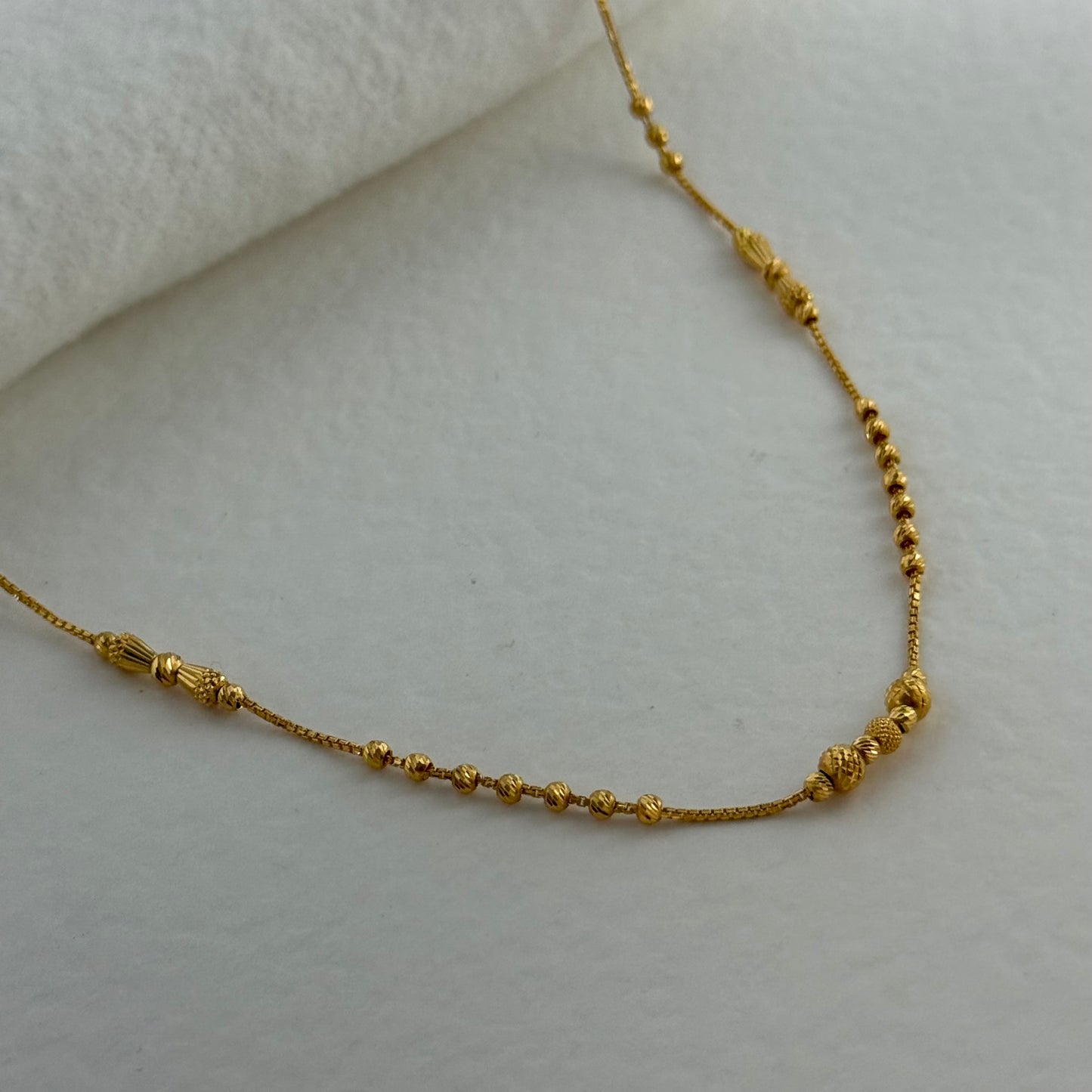 22ct gold mala | 18.5 inches