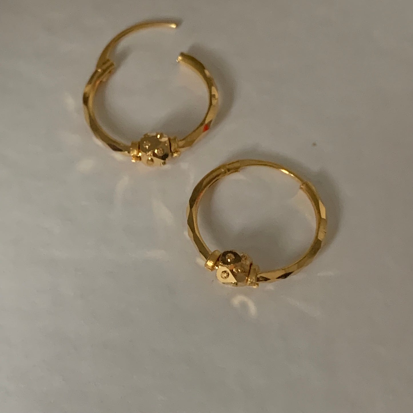 18ct gold hoop pair |12mm