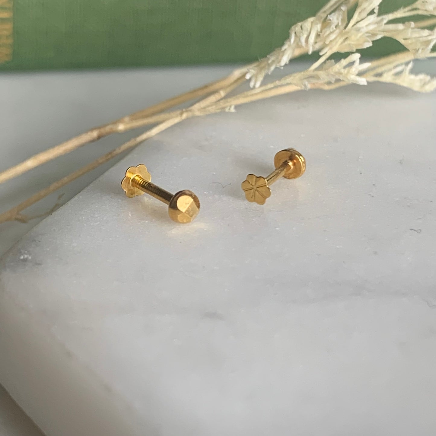 18ct Gold Stud Pair | 3mm