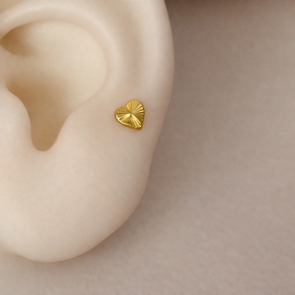 Golden heart, 18ct gold | 5mm