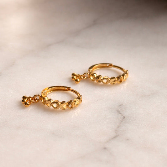 Sweetheart | 18ct intricate jumka hoop (9mm)