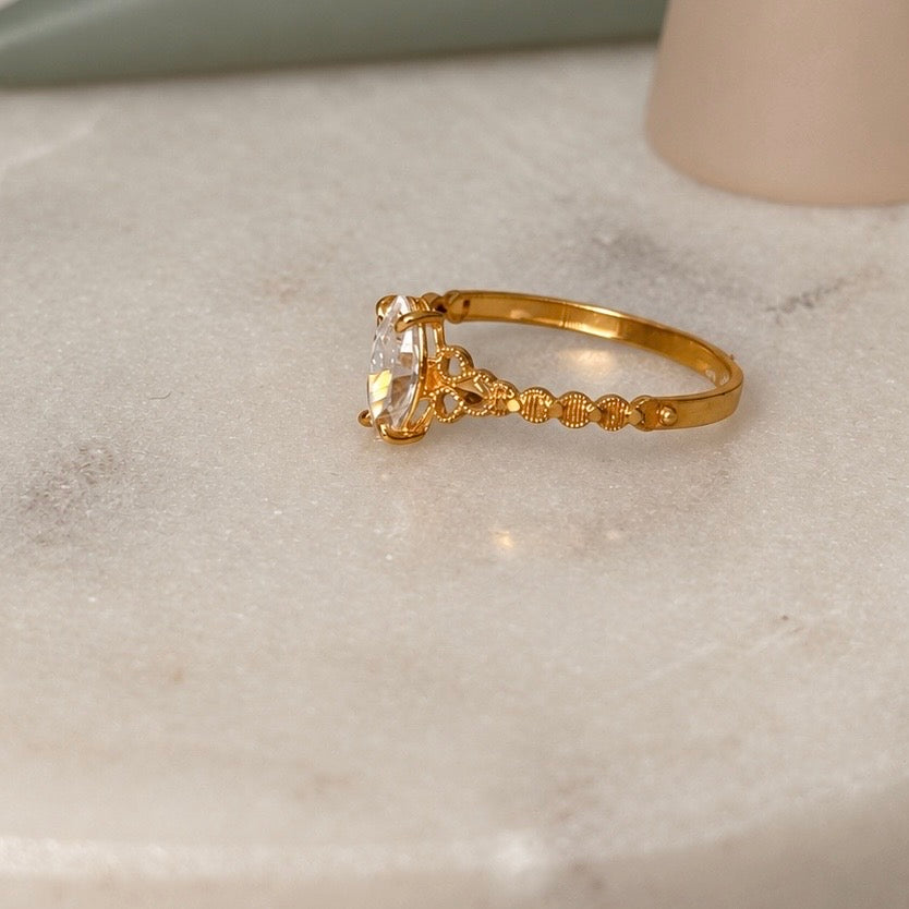 The Marquise Bloom | 22ct Gold Ring (size M & M1/2)