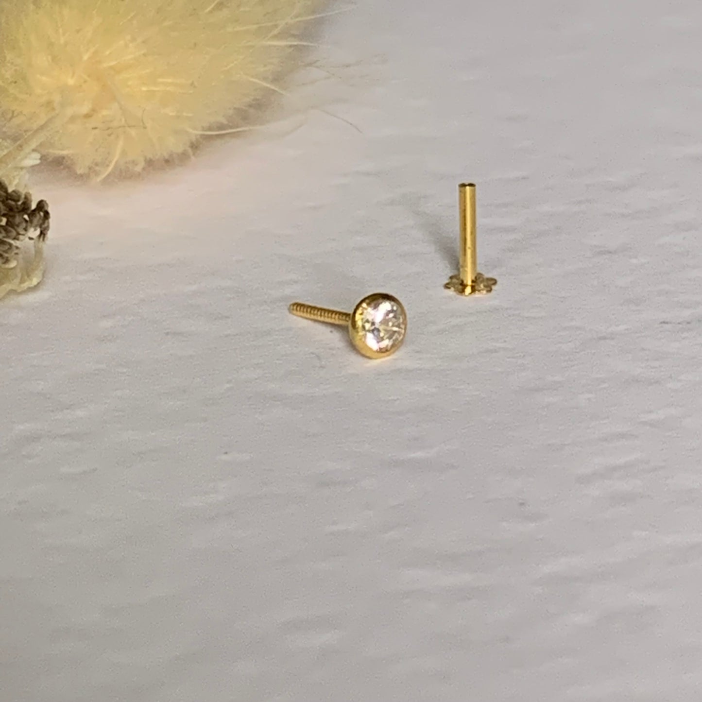 18ct Gold Single Stud | 3.5mm