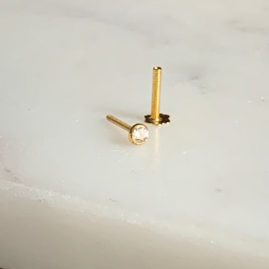 18ct Gold Nose Stud | 2mm