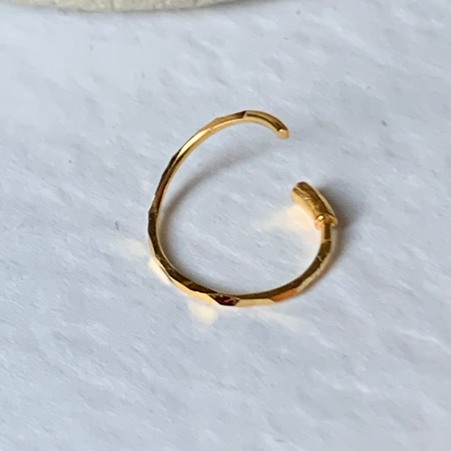 18ct Gold diamond cut hoop | 9mm