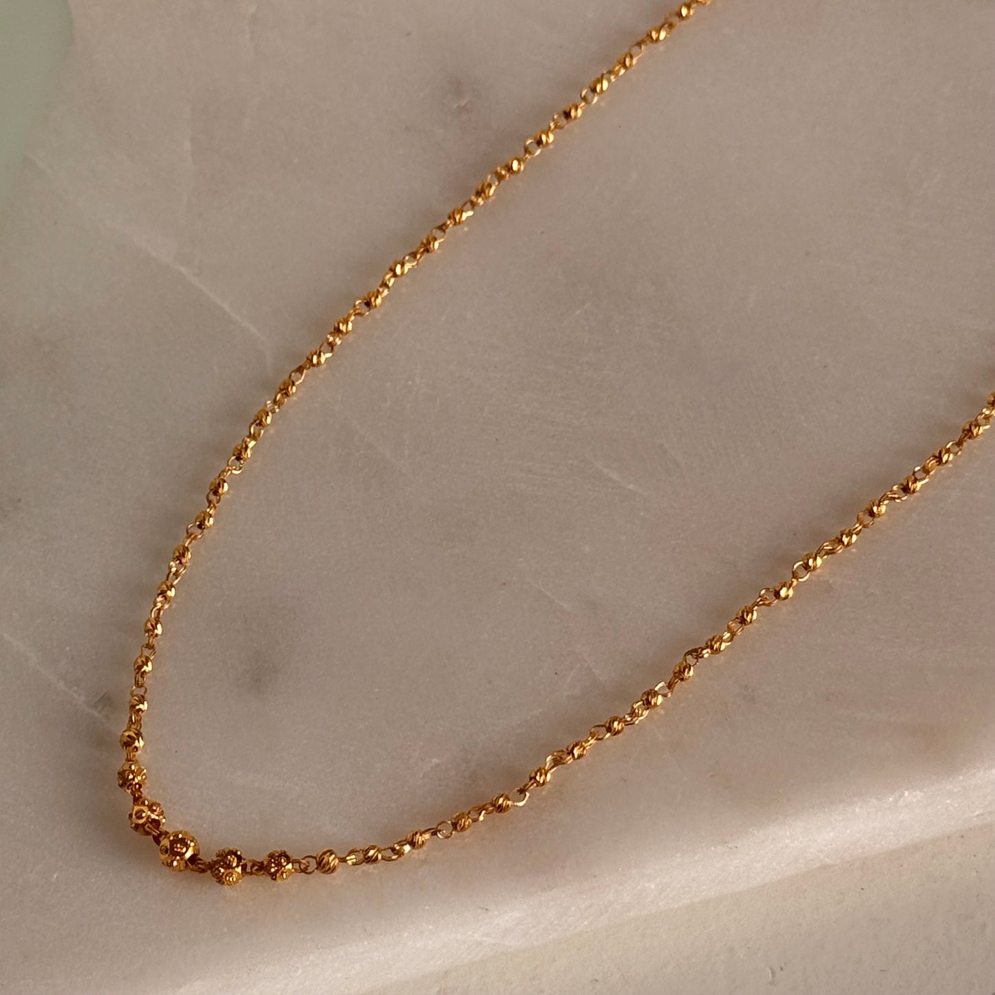 Jaipur | 22ct gold beaded necklace (19.5 - 20 inches)