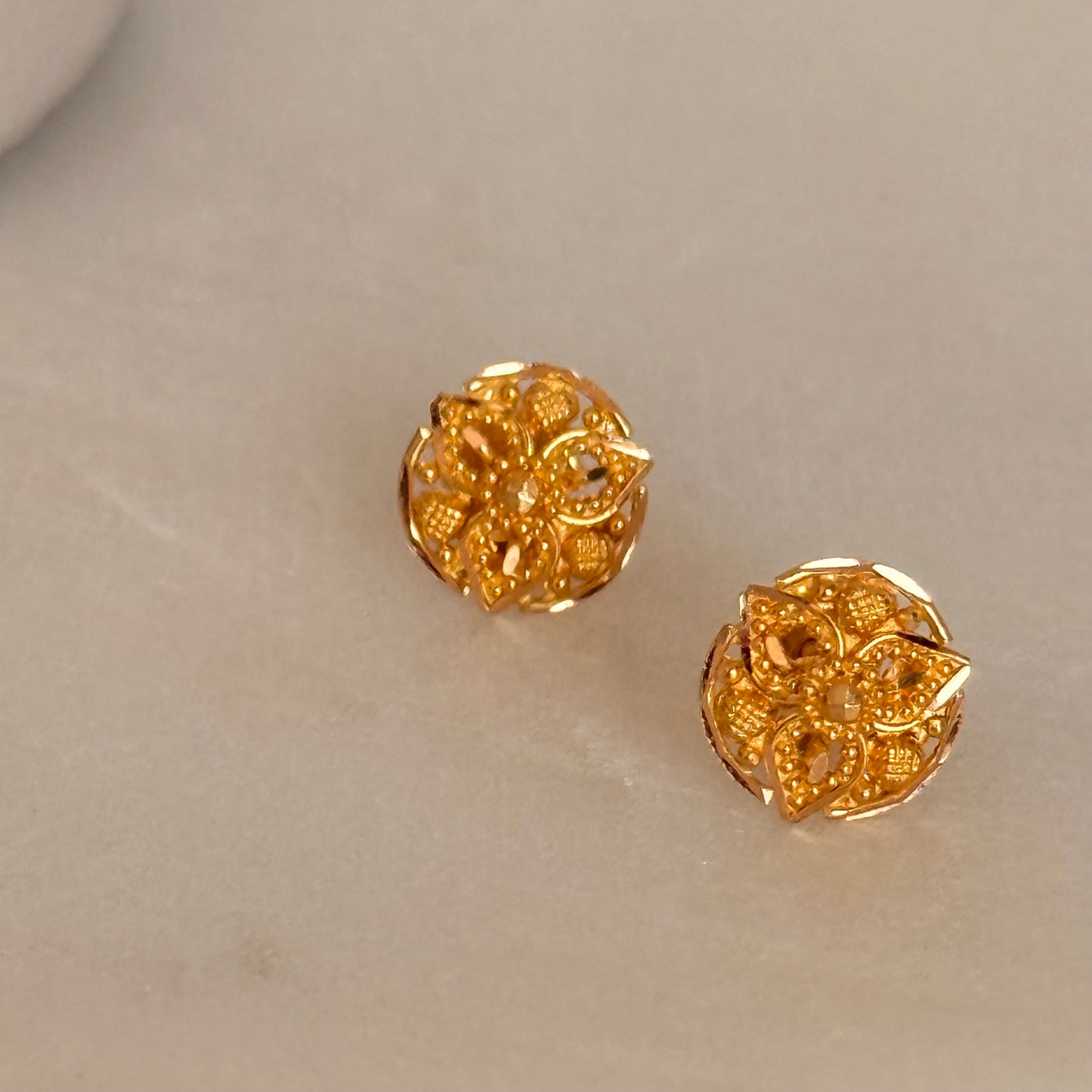 Jaipur - 22ct Gold Stud Pair | 10mm