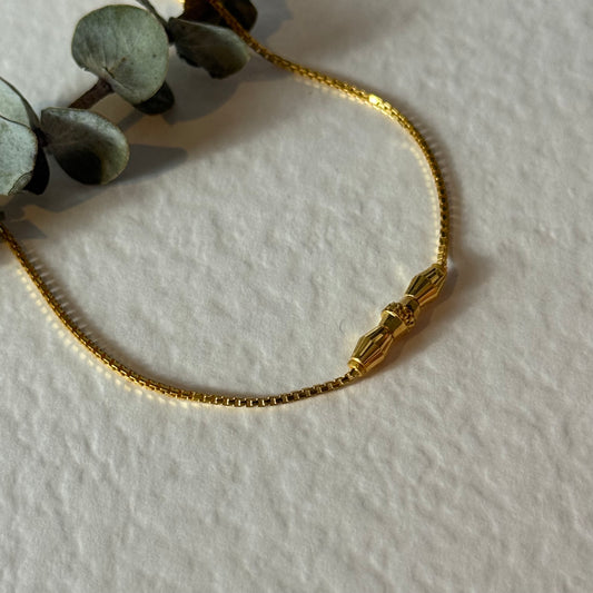 22ct Gold Minimal Bracelet | 6.9 inches