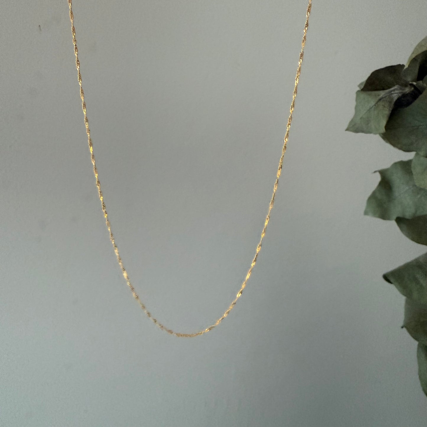 22ct gold fine ripple chain | 18 inches