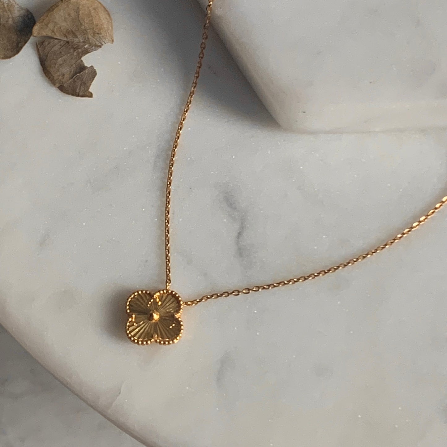 22ct Gold Clover Chain | 18 inches