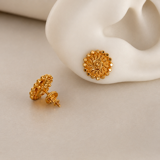 Jaipur - 22ct Gold Stud Pair | 11mm