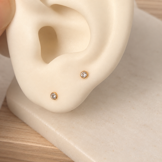 The Basic | 18ct Gold Rim Stud (2mm)