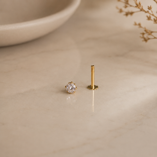 Classic 18ct Gold Stud | 3mm