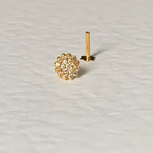 18ct Gold Cluster Stud | 5mm