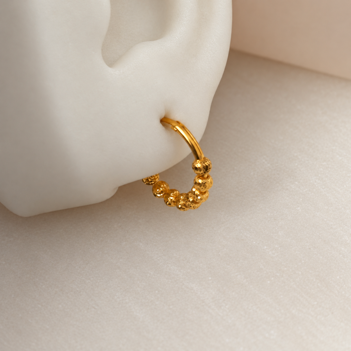 Sienna | 22ct Beaded Hoop