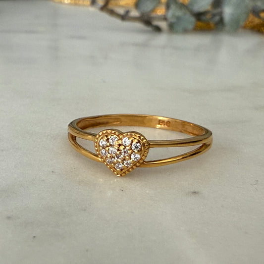22ct gold heart ring | L