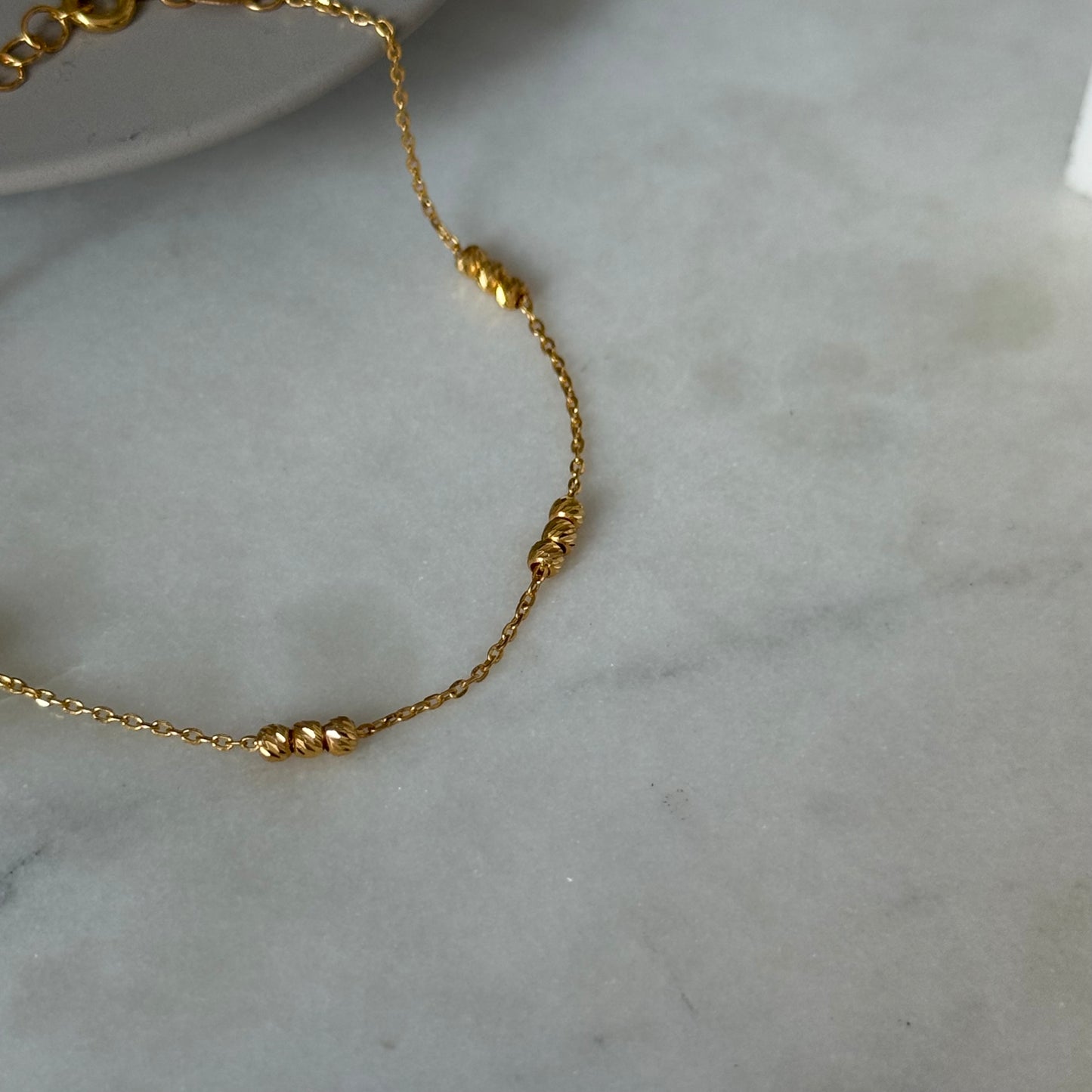 22ct triple dainty beaded bracelet