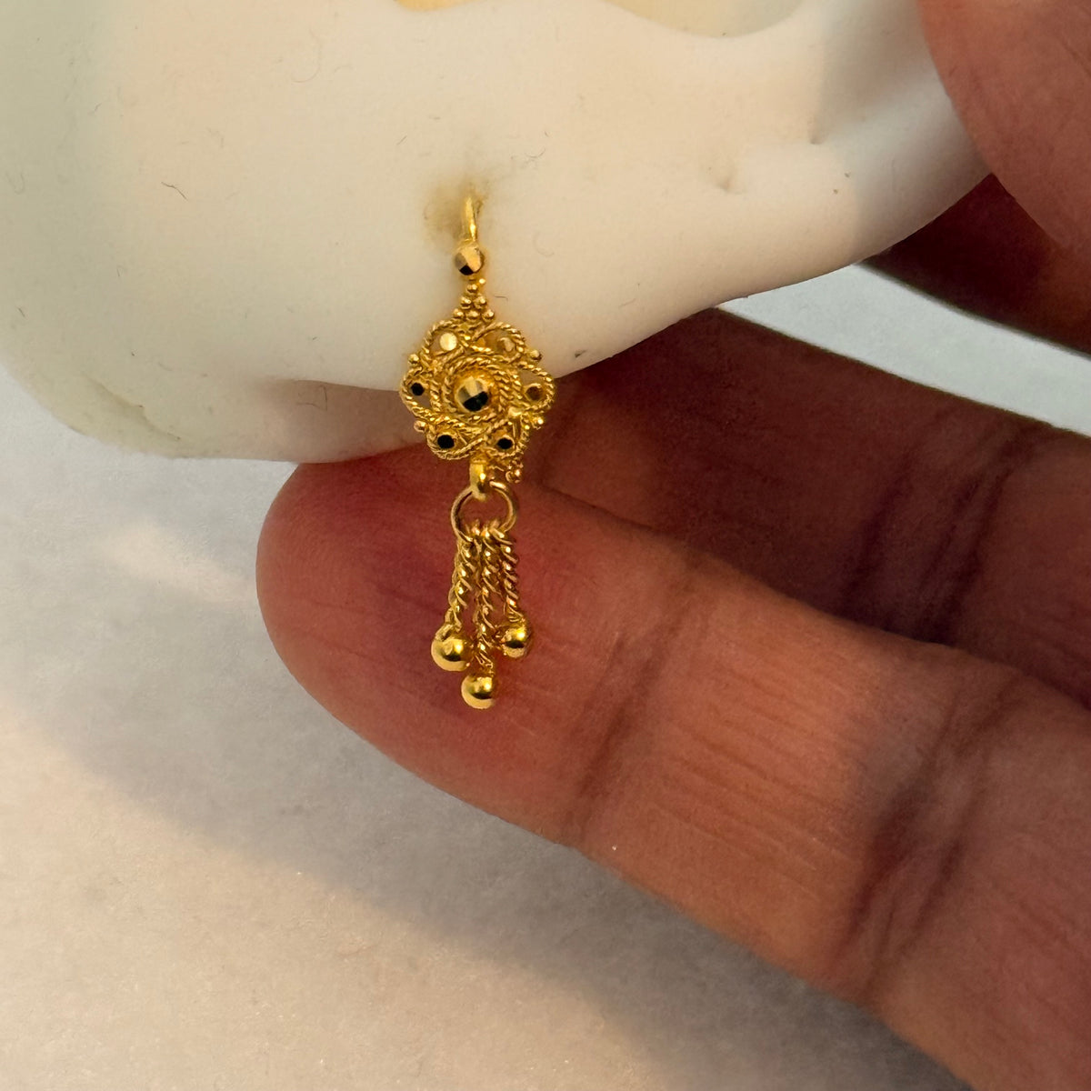 Drop Filigree Earrings | 22ct gold