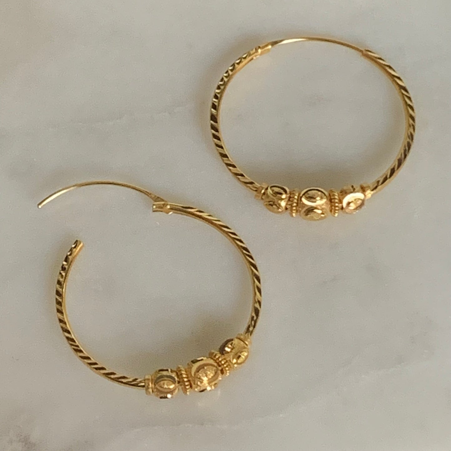 18ct Gold Hoop Pair | 25mm