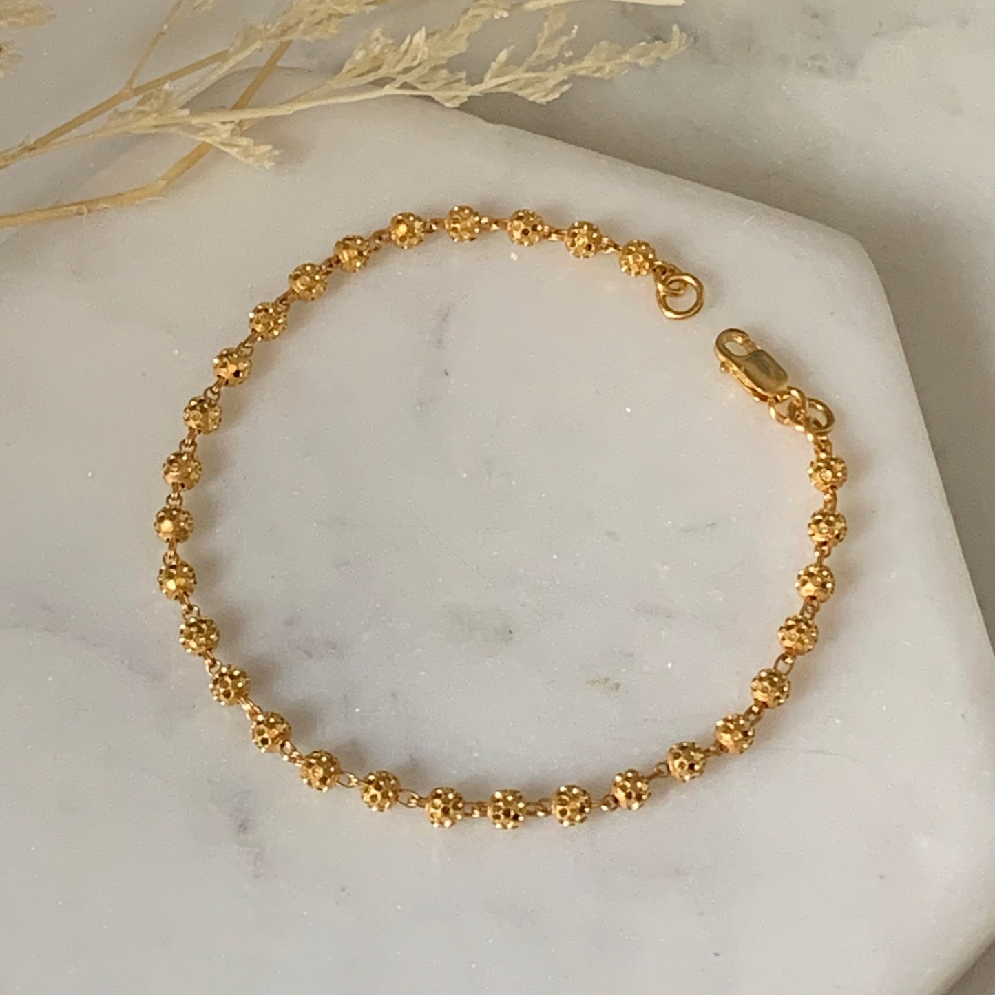 22ct Gold Beaded Bracelet