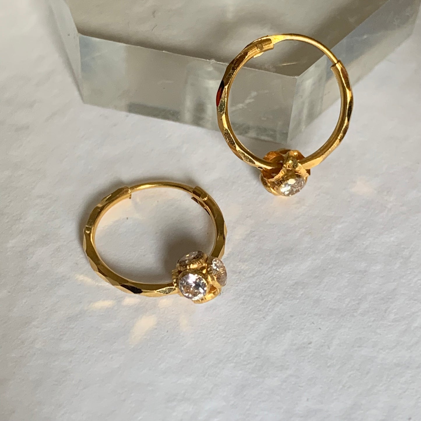 18ct Gold Small Hoop Pair| 12mm