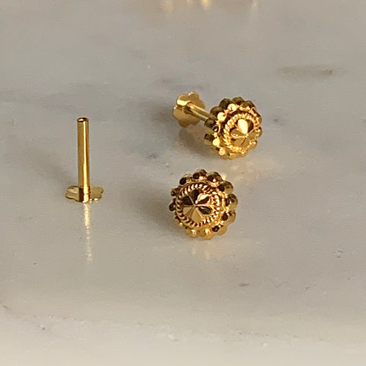 18ct Gold Stud Pair | 6mm