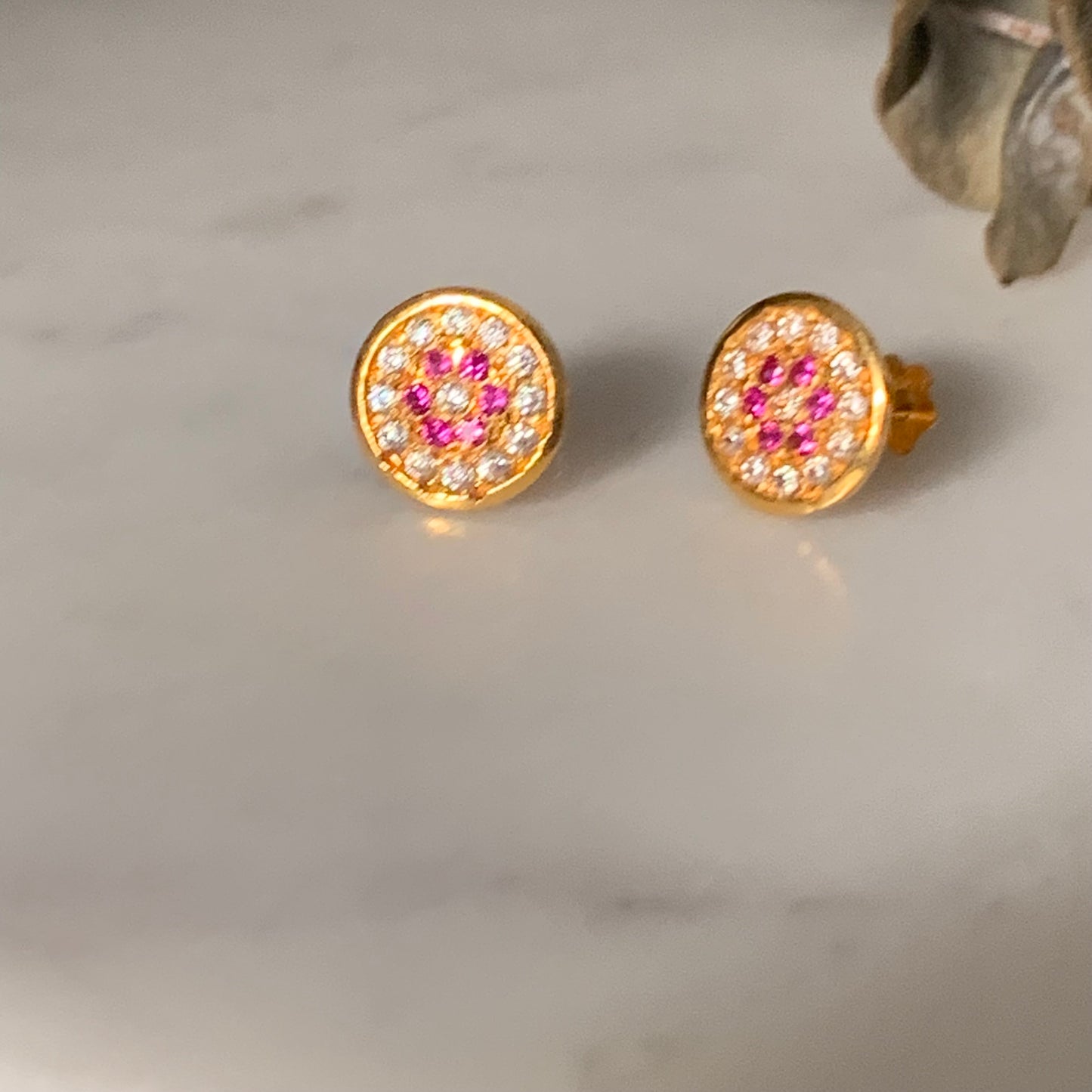 18ct Gold Stud Pair | 8mm