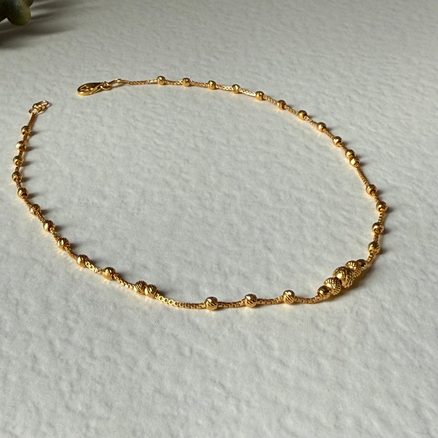 22ct gold anklet