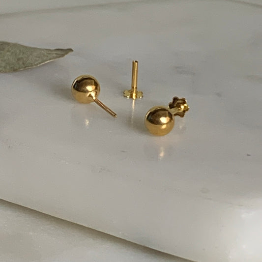 18ct Gold Stud Pair | 4.5mm