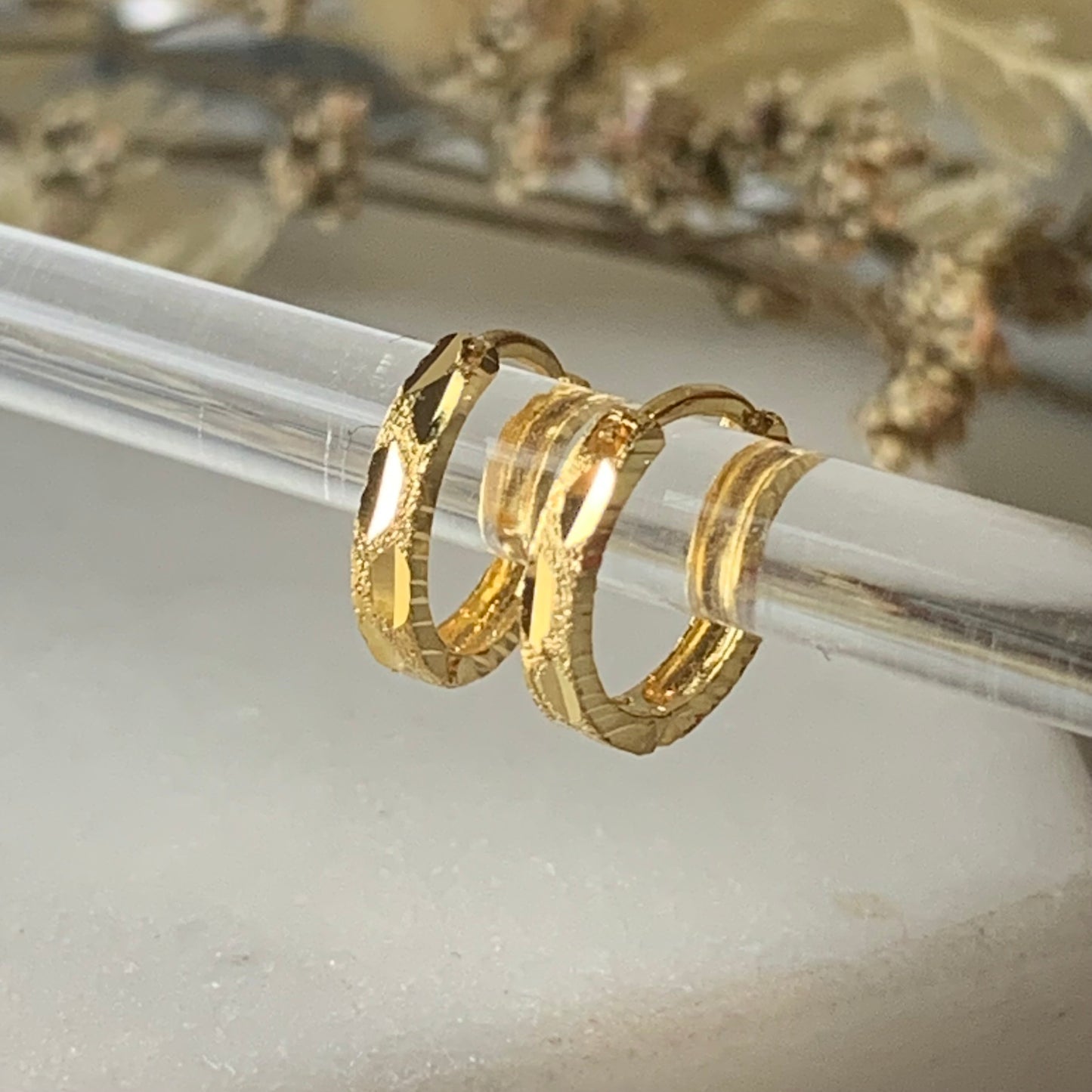 18ct Gold Hoop Pair | 8mm