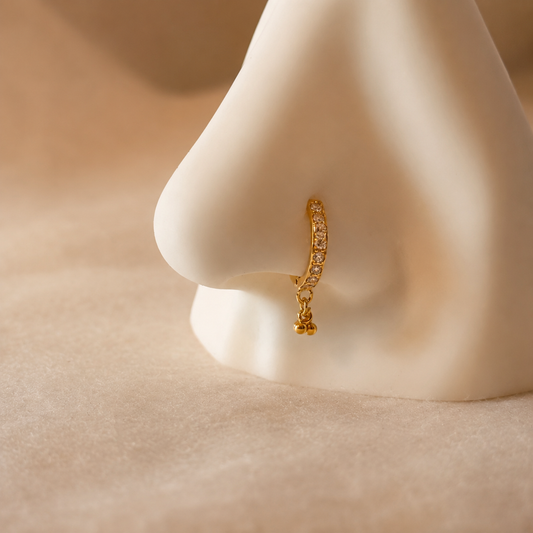 18ct Gold dangly Hoop