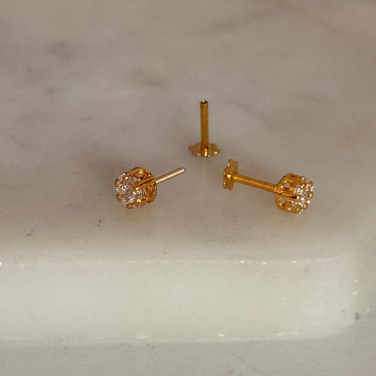 Ayla, 14ct Gold Stud | 4mm