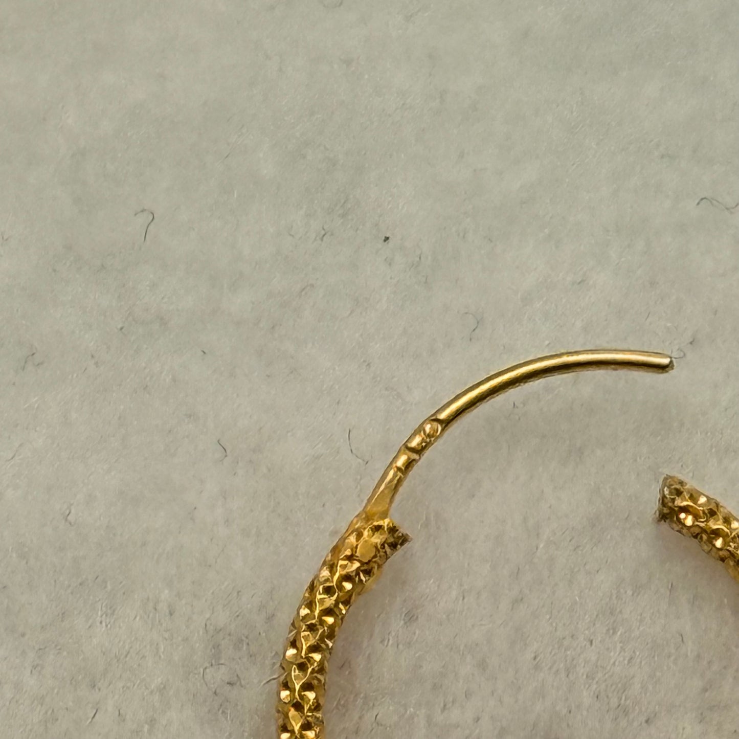 Luna, 22ct gold hoop pair | 19cm