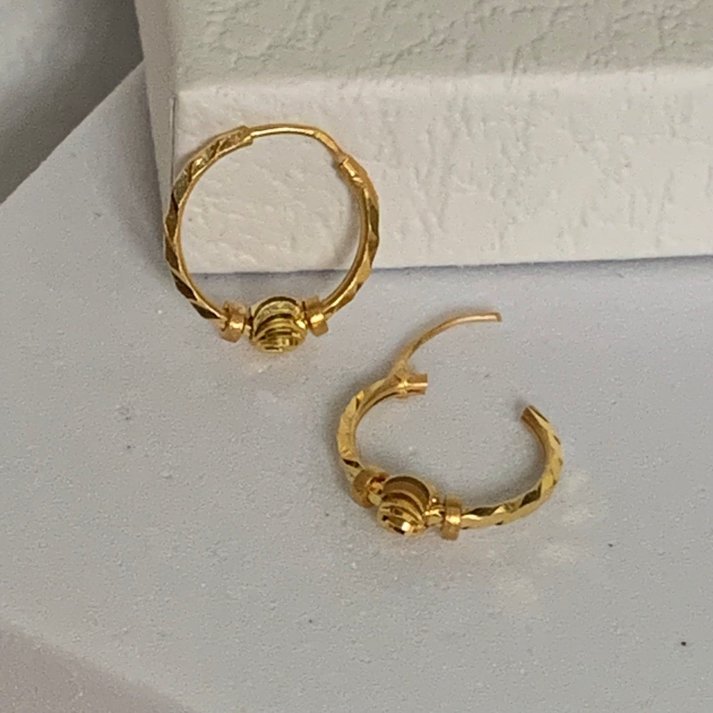 22ct Gold Hoop Pair | small