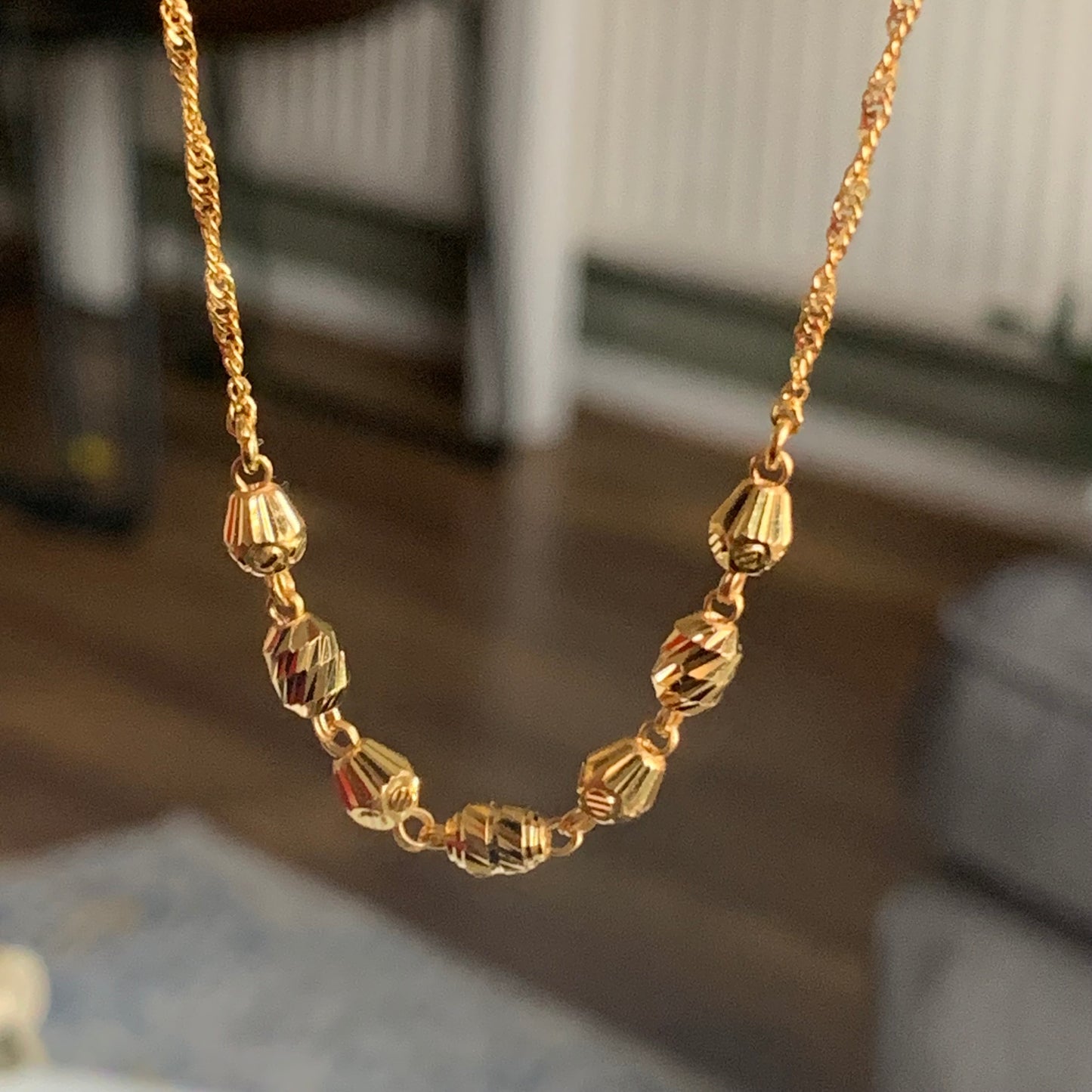 22ct Gold Beaded Necklace | 17 inches