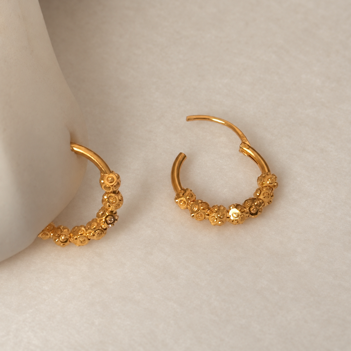 Sienna Petite | 22ct Beaded Hoop (Copy)