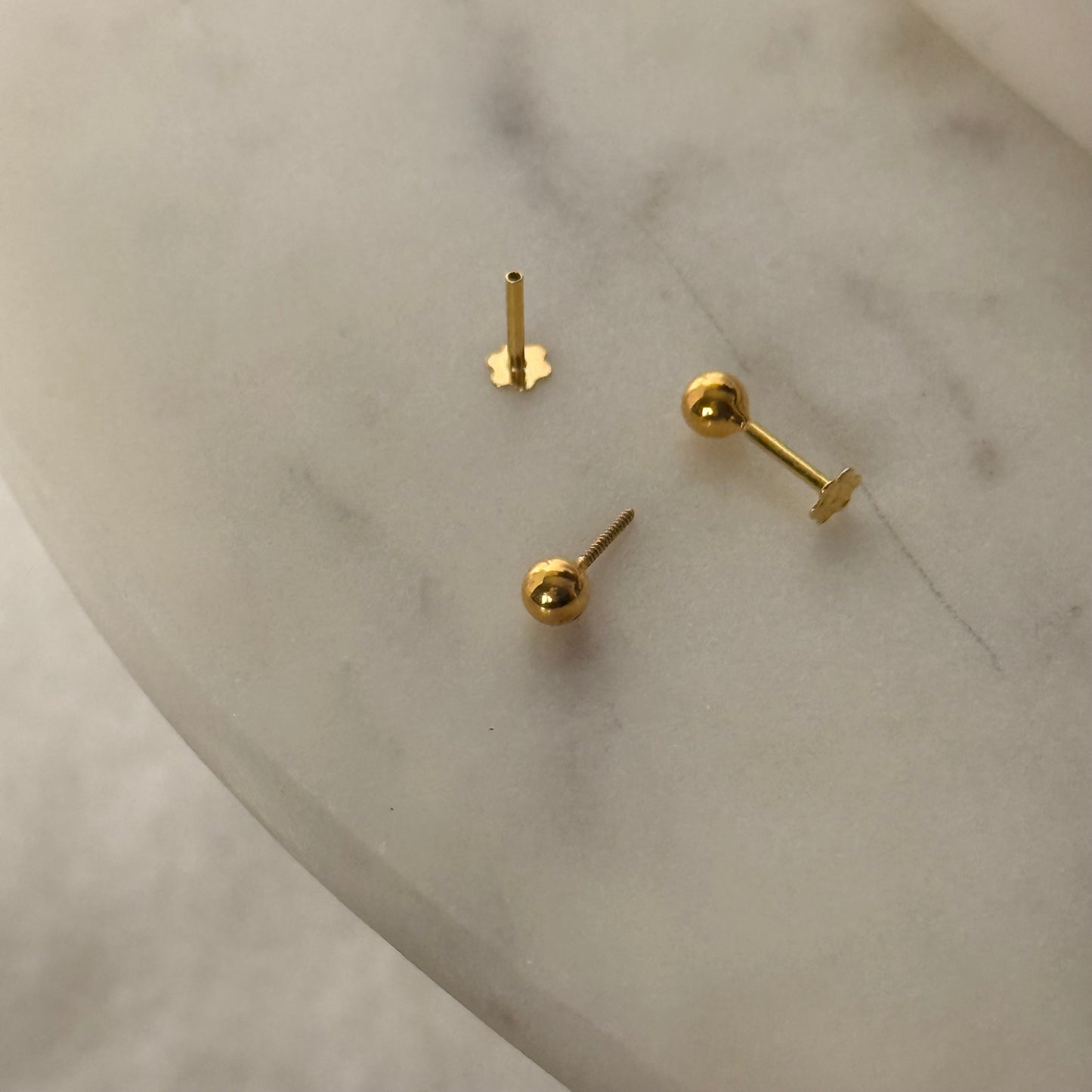 18ct Gold Stud Pair | 4.5mm