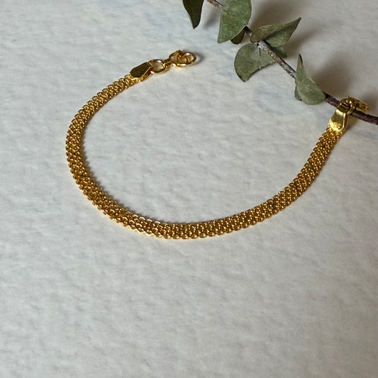 22ct gold flat baby bracelet