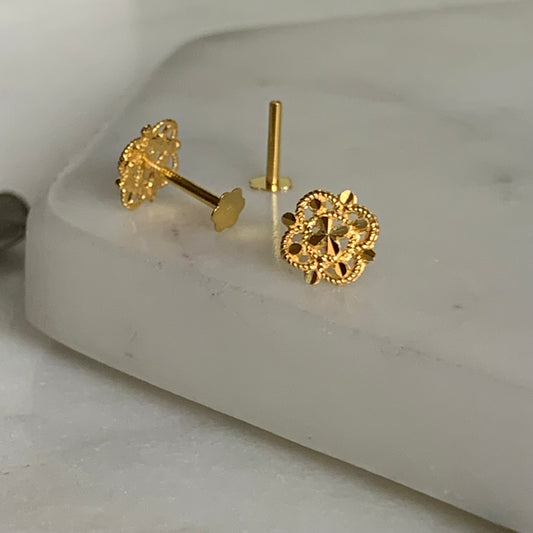 18ct Gold Stud Pair | 7mm